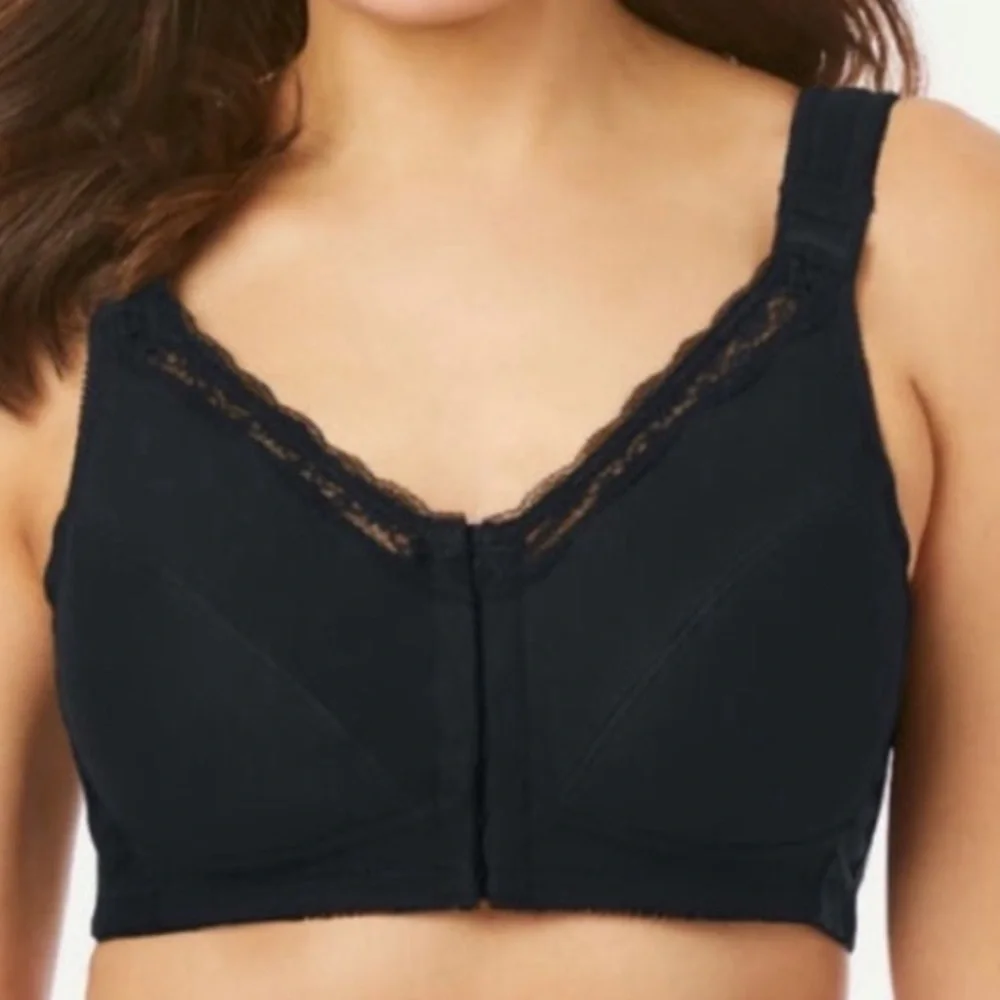 New Front Close Wireless Posture Bra 38C Comfort Choice Woman
Within black